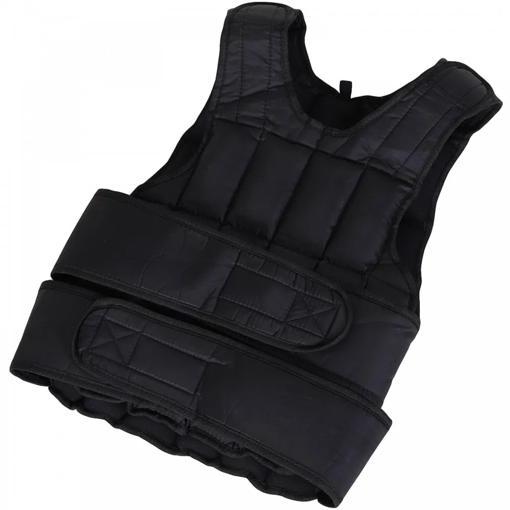 20kg Adjustable Metal Sand Weight Vest Black