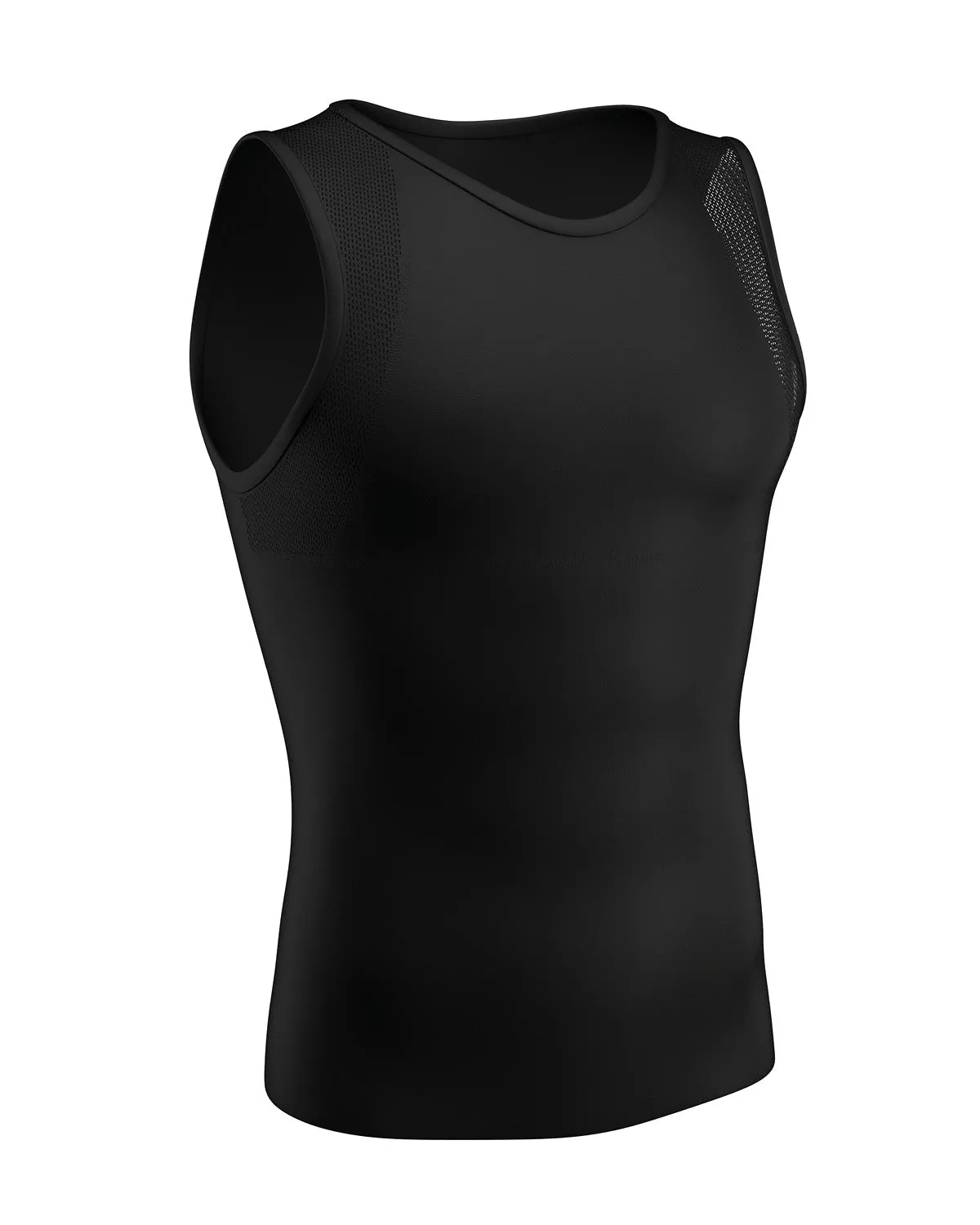 3-Pack Stretch Cotton Moderate Compression Shaper Tank with Mesh Cutouts