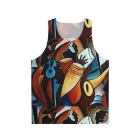 Acrylic Unisex Jazz Tank Top for Dance and Party