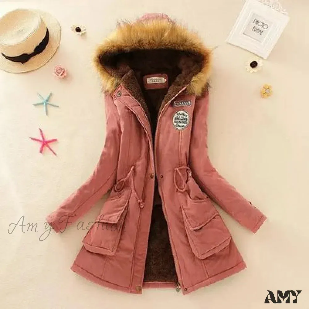 Amy Fashion - Fashion Plus Size Long Sleeve Thick Warmth Coat