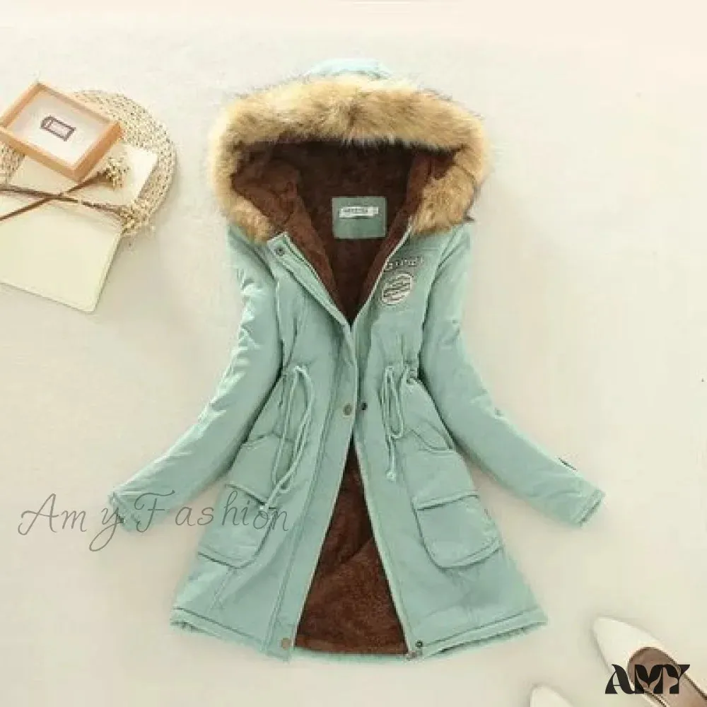 Amy Fashion - Fashion Plus Size Long Sleeve Thick Warmth Coat