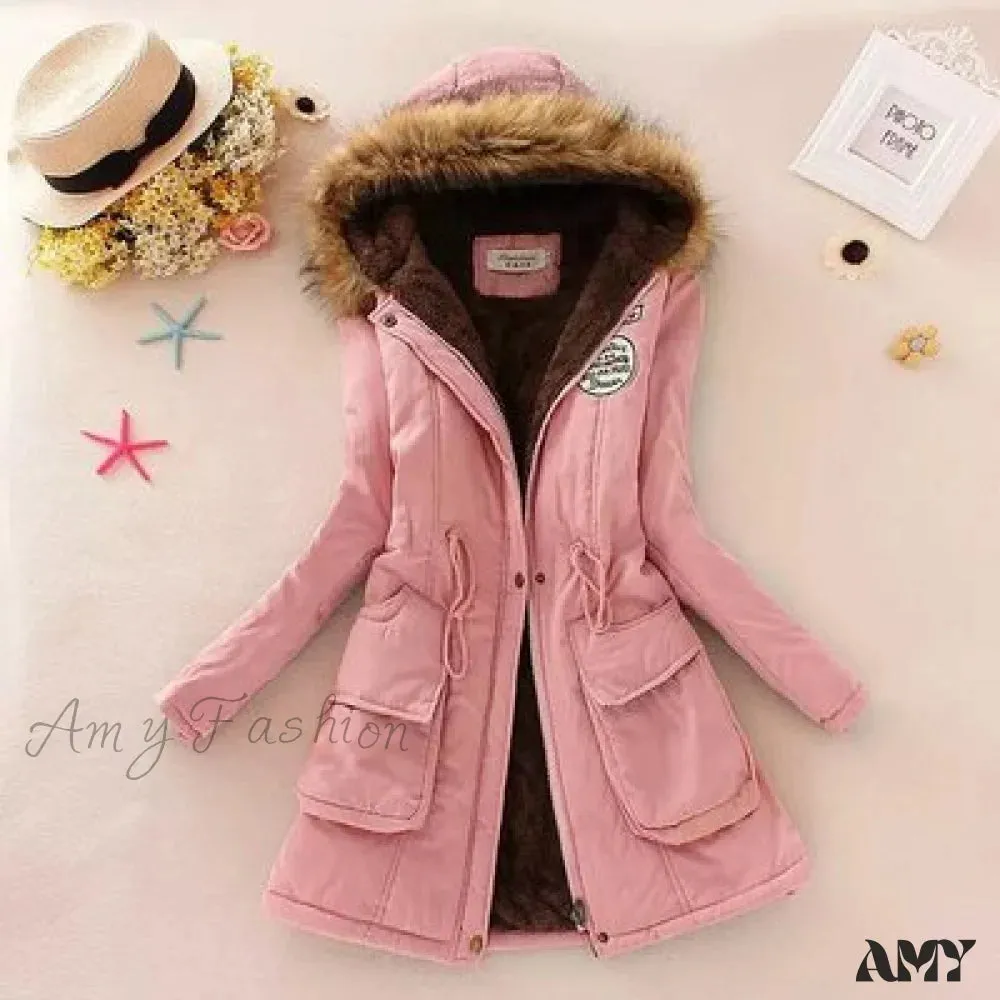 Amy Fashion - Fashion Plus Size Long Sleeve Thick Warmth Coat