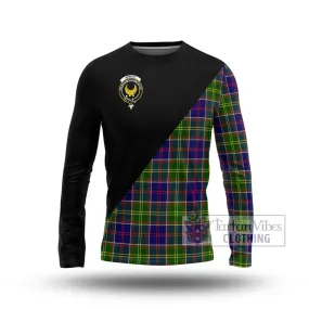 Arnott Tartan Long Sleeve T-Shirt with Family Crest and Military Logo Style