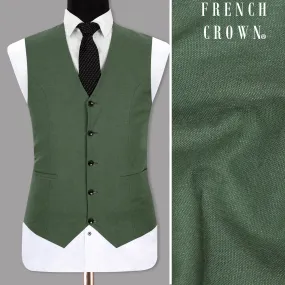 Asparagus Green Luxurious Linen Waistcoat