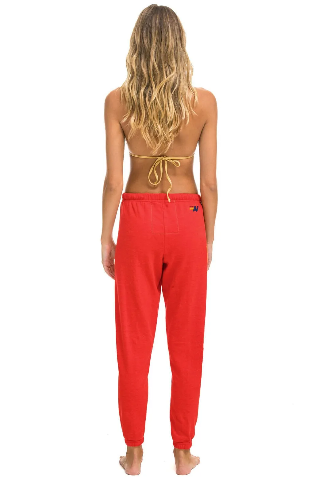 AVIATOR NATION MALIBU SWEATPANT - RED