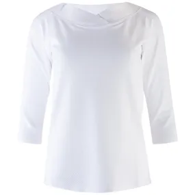 Ballerina Pique Tunic Tee in White