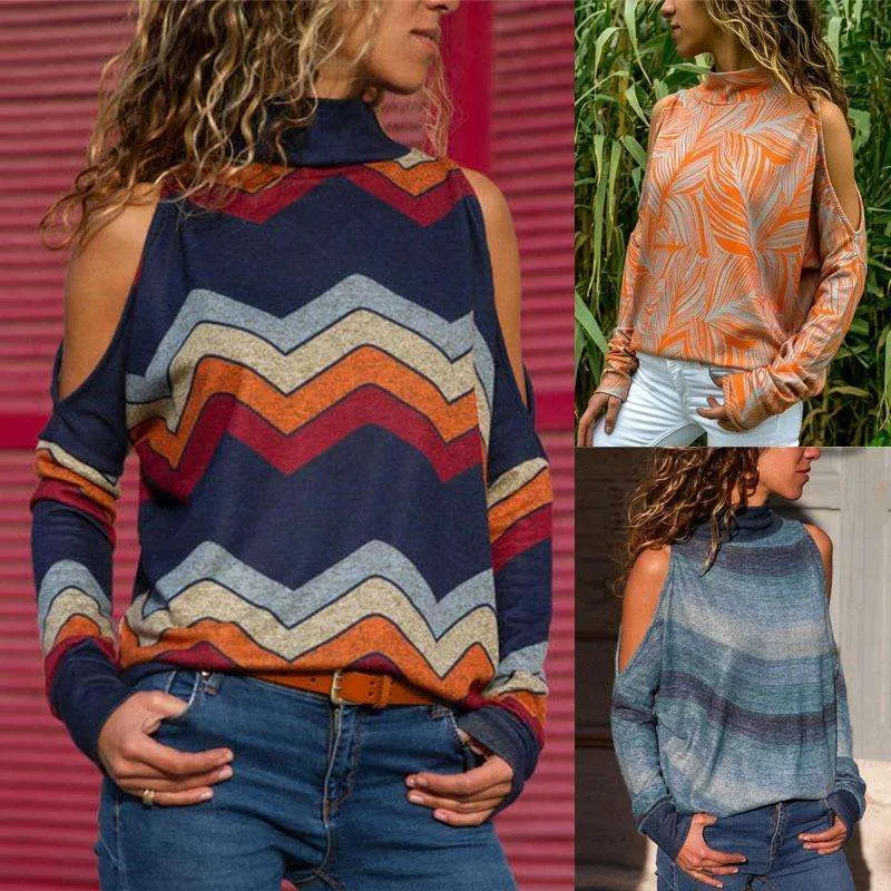 Bare Shoulder Retro Boho Sweater