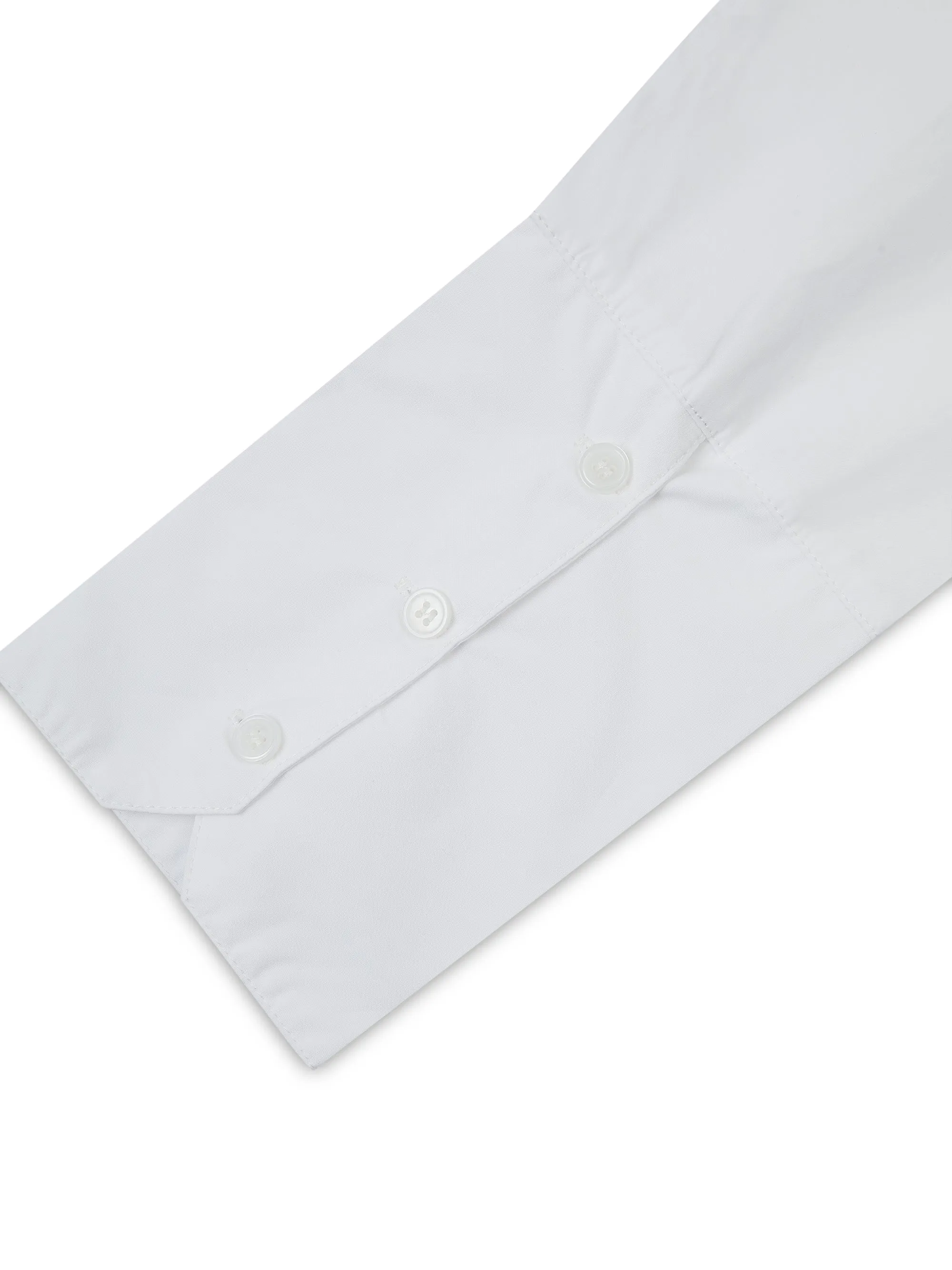 'BASTILLE' COTTON POPLIN A LINE SHIRT WHITE