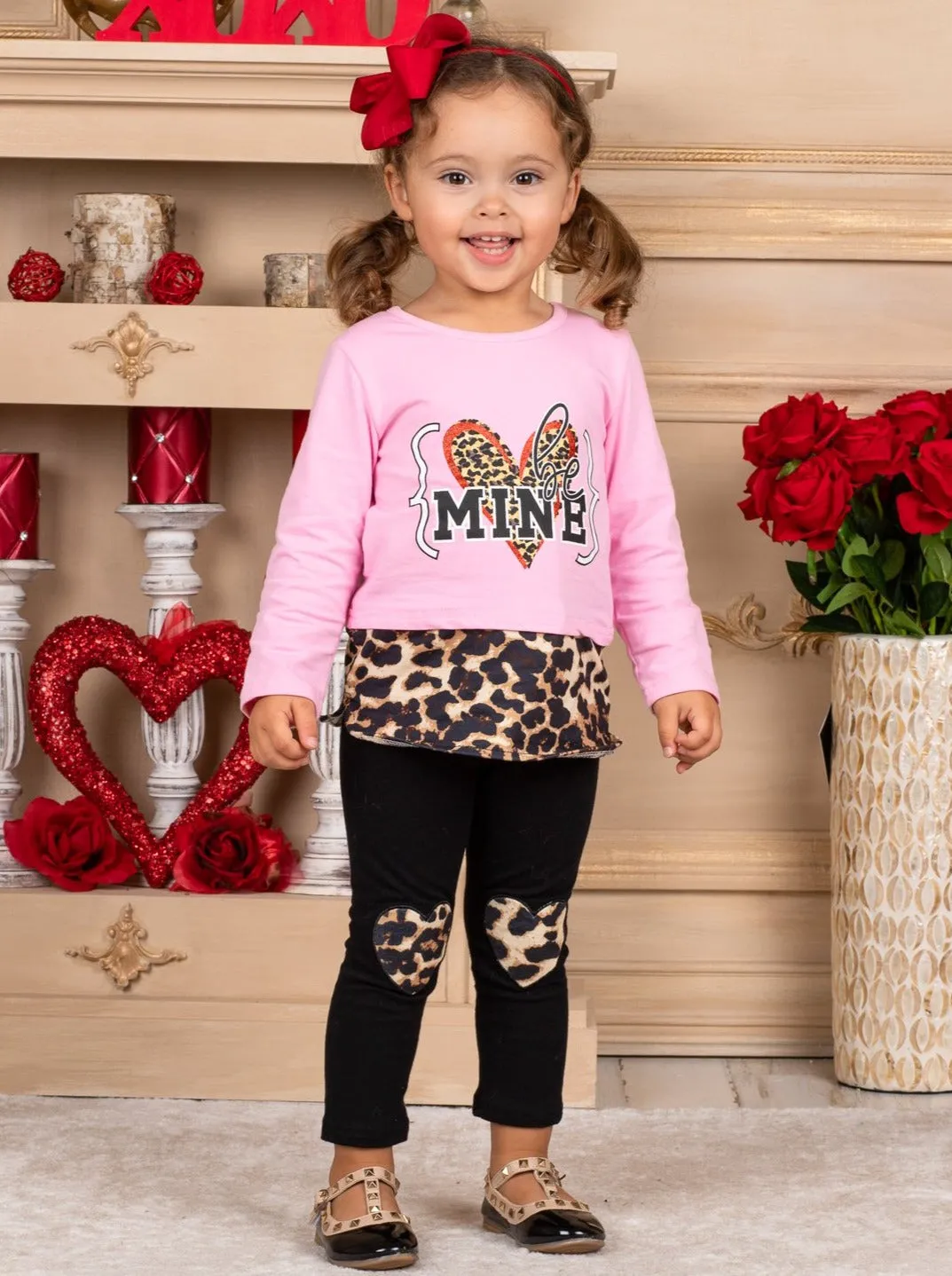 Be Mine Patched Legging Set