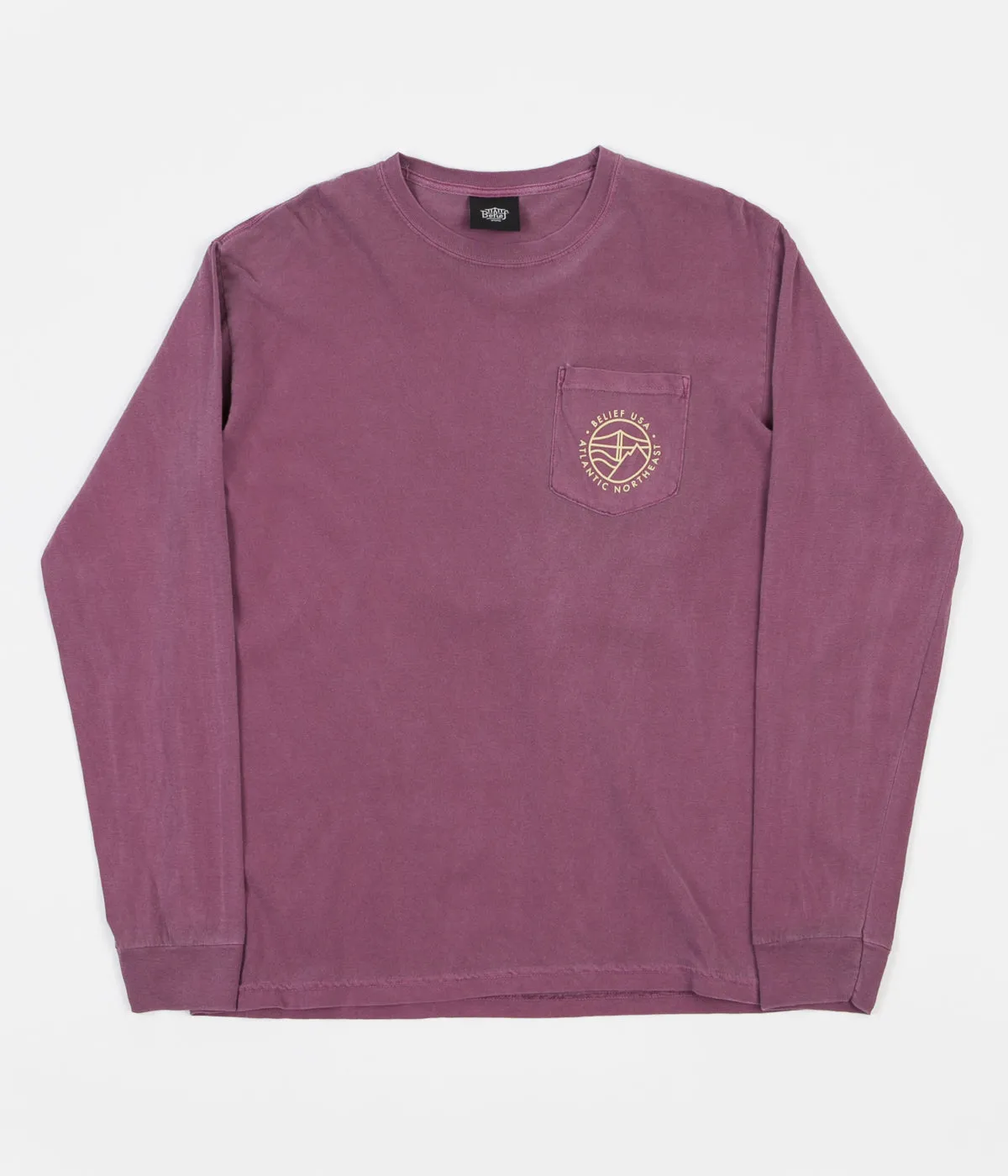 Belief Atlantic Long Sleeve Pocket T-Shirt - Berry