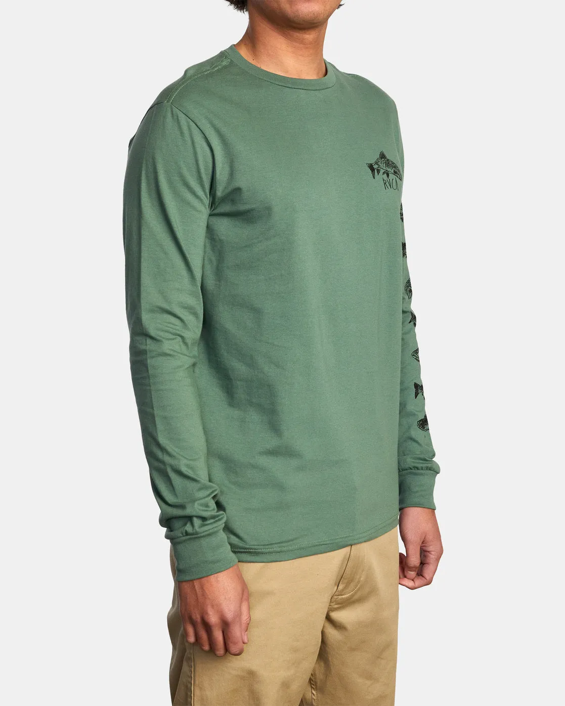 Ben Horton Downstream Long Sleeve Tee - Spinach