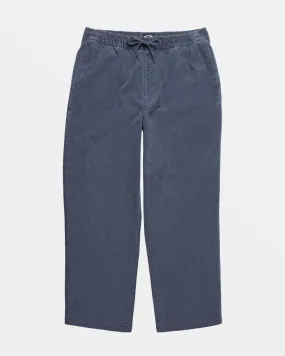 Billabong Larry Elastic Waist Corduroy Pants - SLATE BLUE