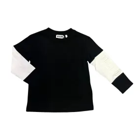 Black Mini Me Long Sleeve Logo Tee