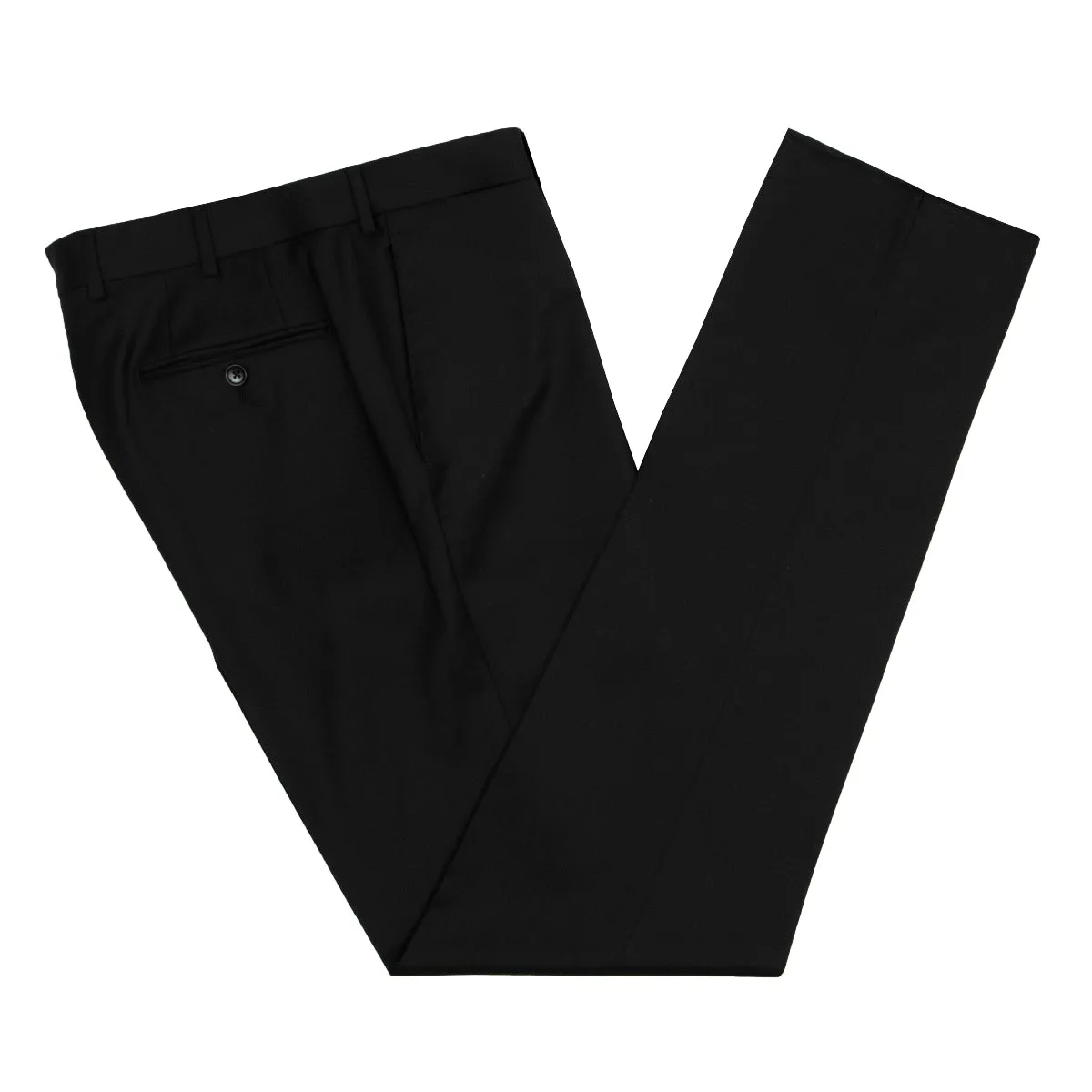 Black Signature Super 110's Wool Regular Fit Trousers