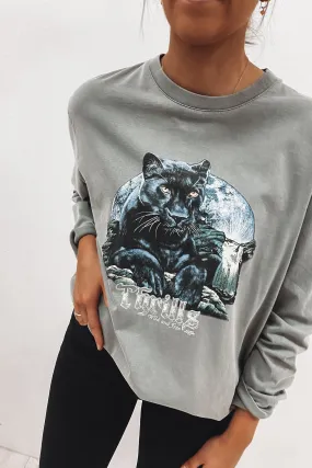 Blackmoon Merch Fit LS Tee Washed Grey