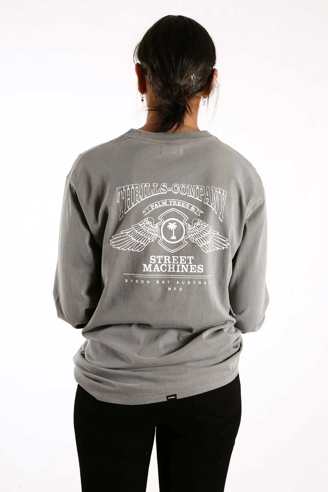 Blackmoon Merch Fit LS Tee Washed Grey