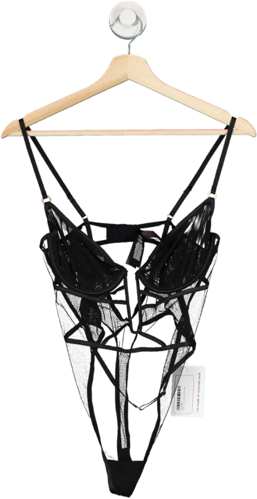 Bluebella Black Strappy Lace Bodysuit UK 34D