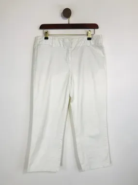 Boden Women's Crop High Waist Chinos Trousers | UK12 | White