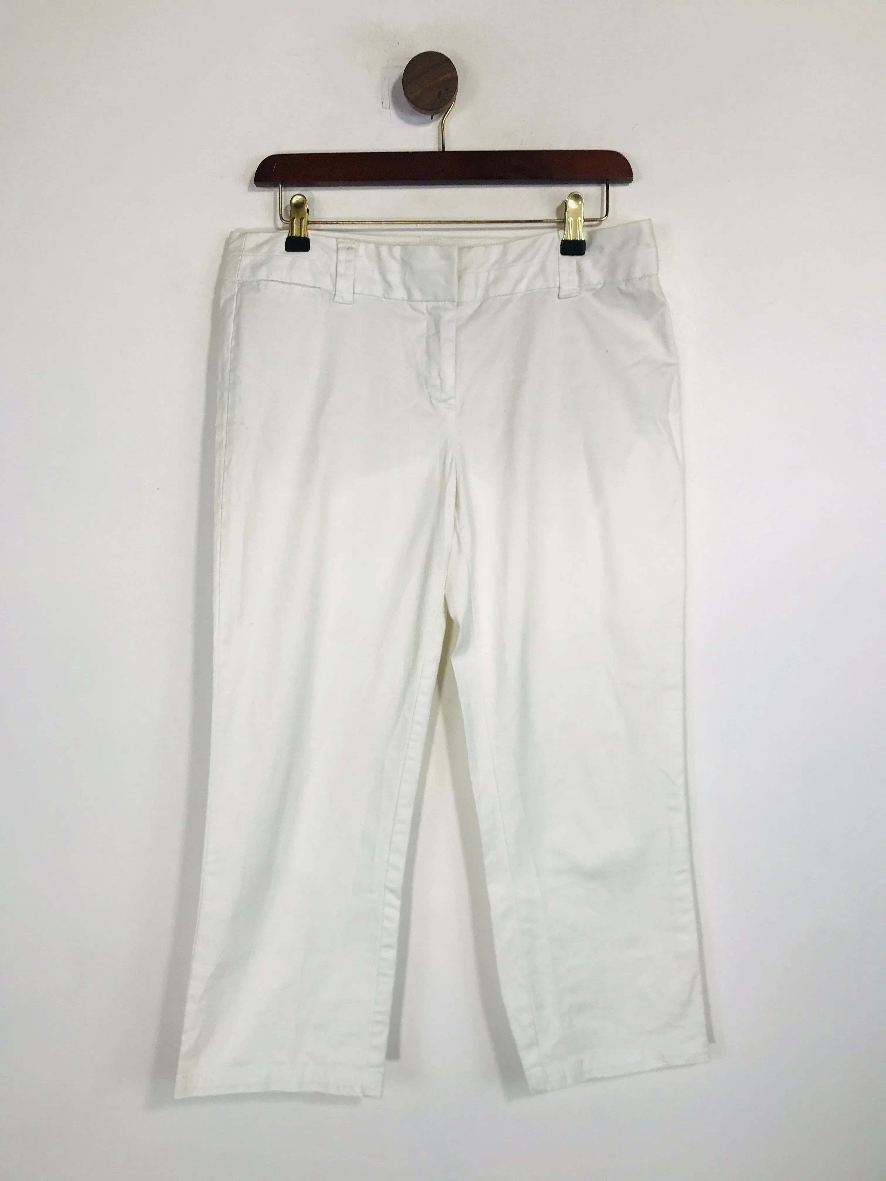 Boden Women's Crop High Waist Chinos Trousers | UK12 | White