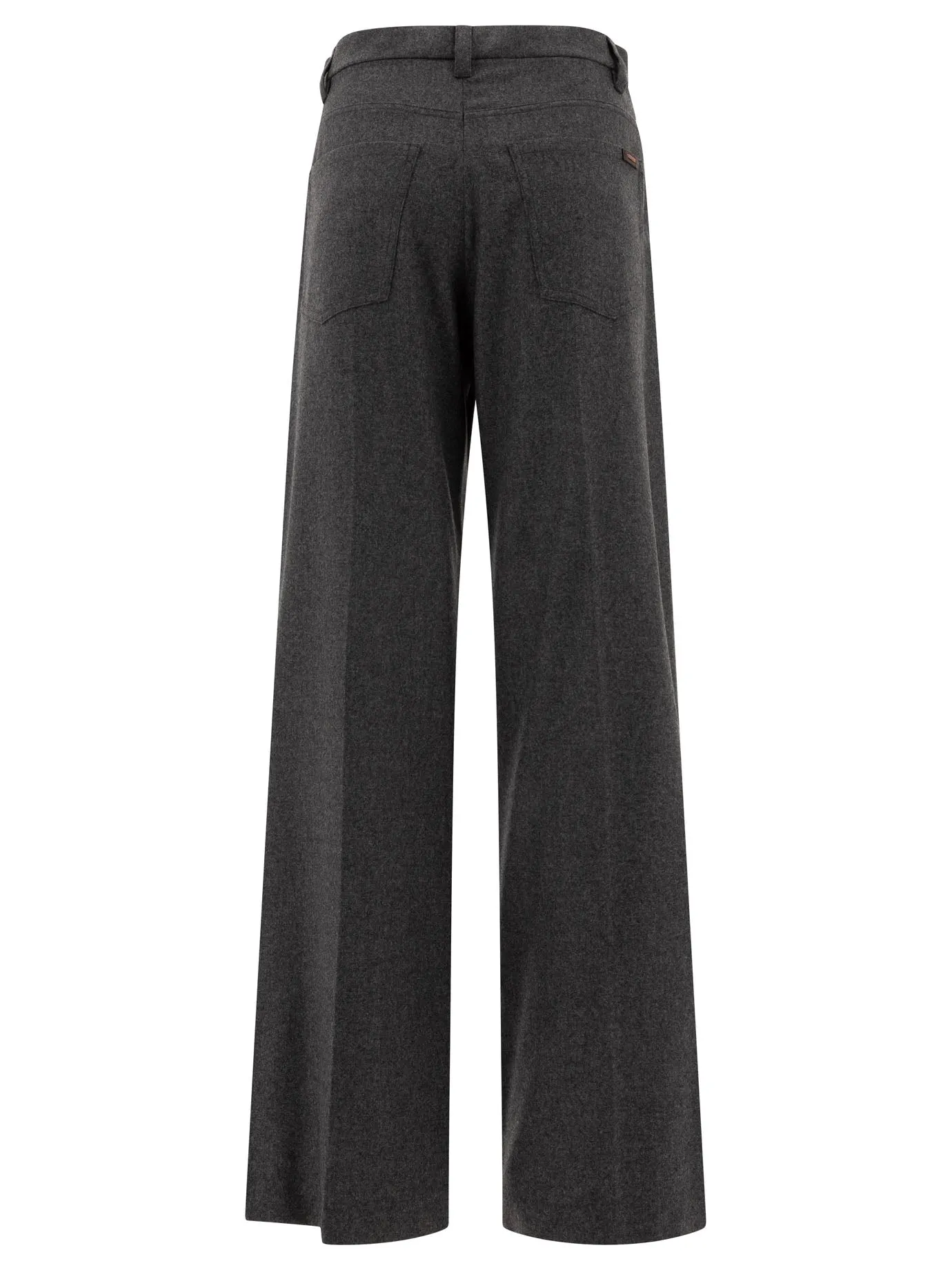 BRUNELLO CUCINELLI High Rise Relaxed Fit Flannel Trousers