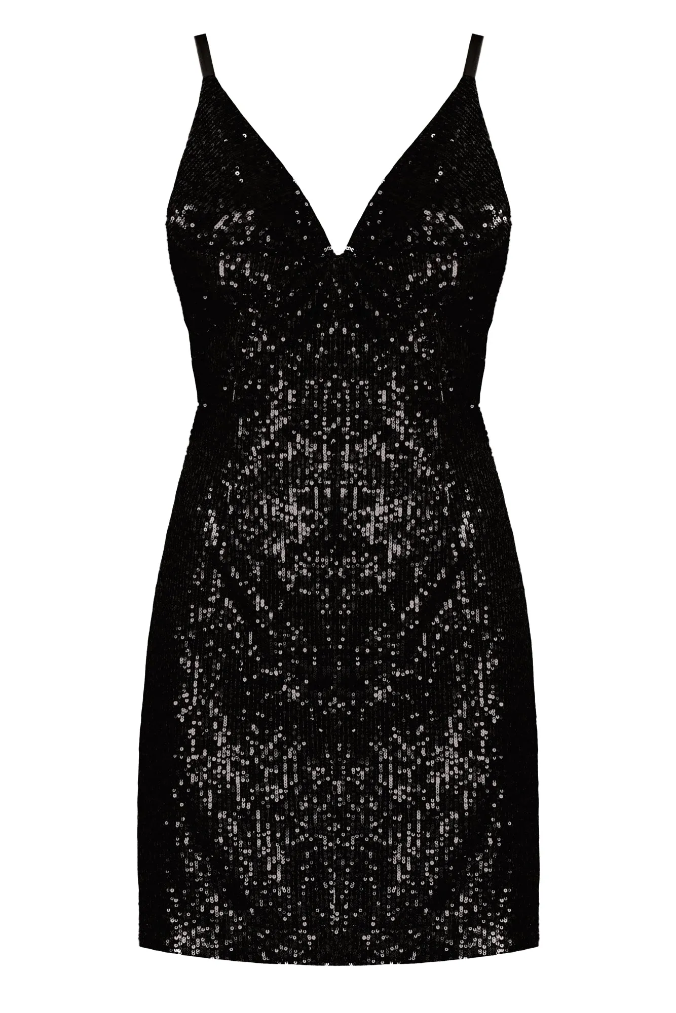 BUENA black sequin mini dress