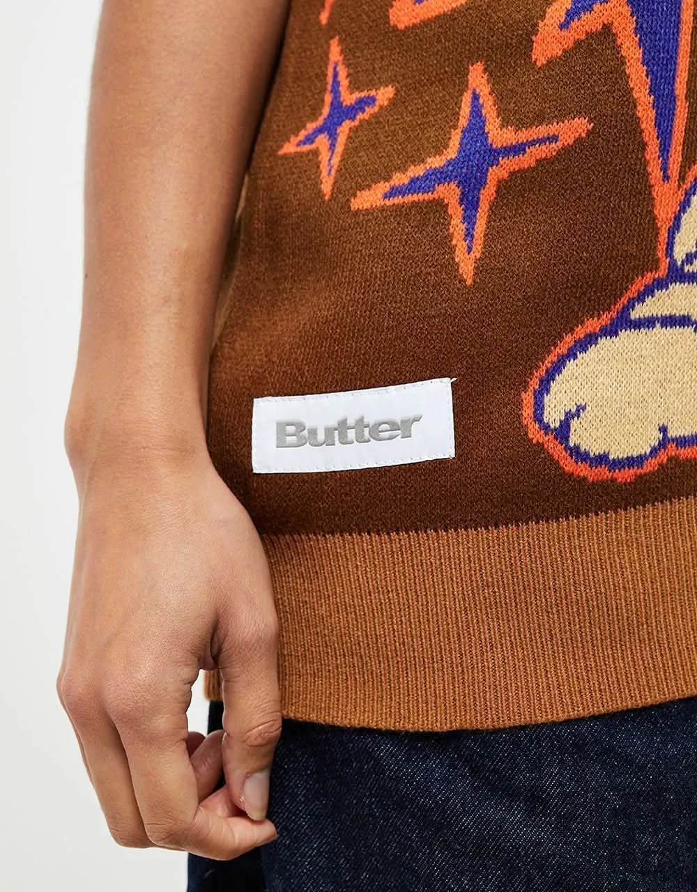 Butter Goods x Disney Starry Skies Knitted Vest - Brown