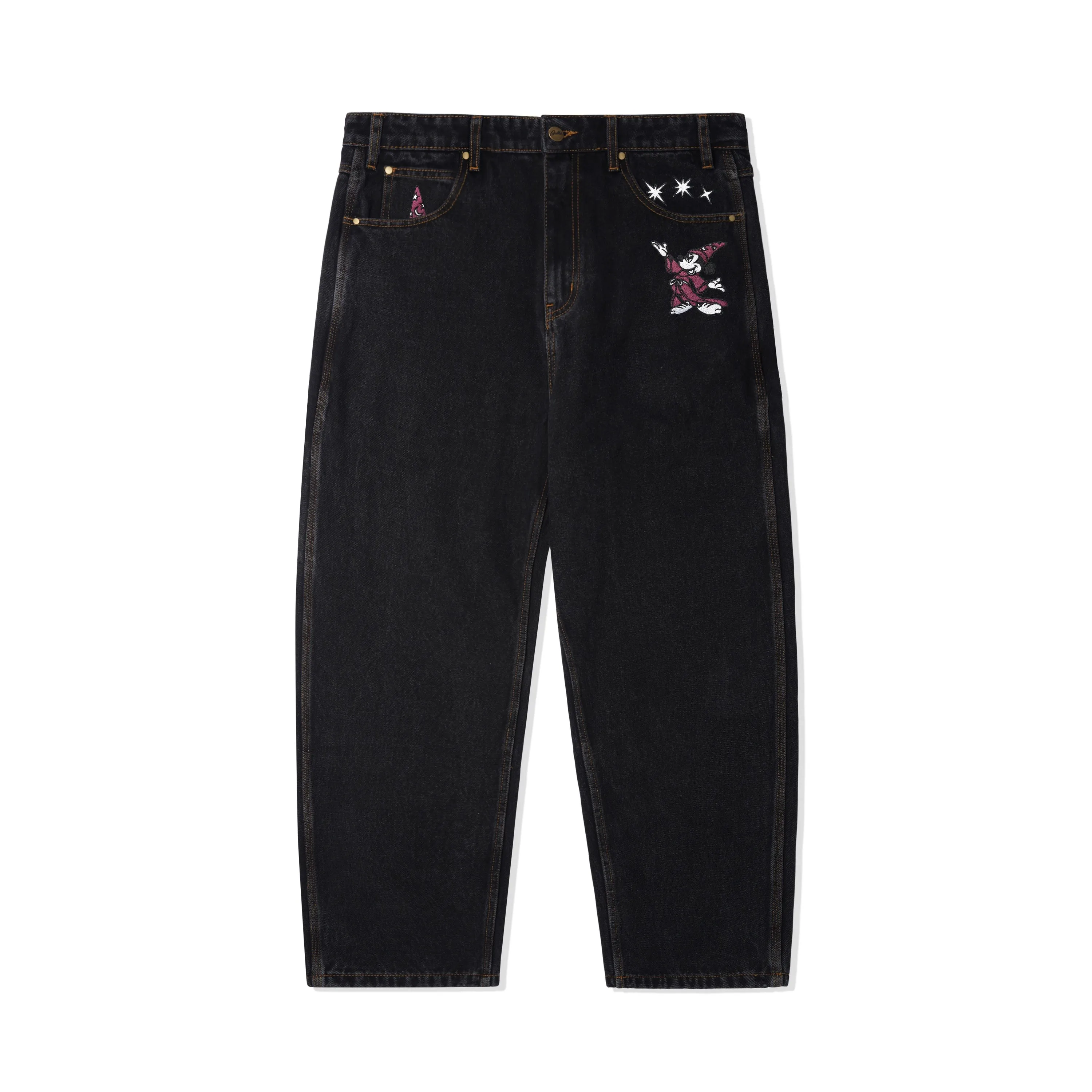 Butter Goods x Fantasia Baggy Denim Jeans - Washed Black