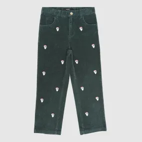 Cape Cod Embroidered Santa Corduroy Pants