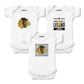 Chicago Blackhawks 3-Pack Bodysuits