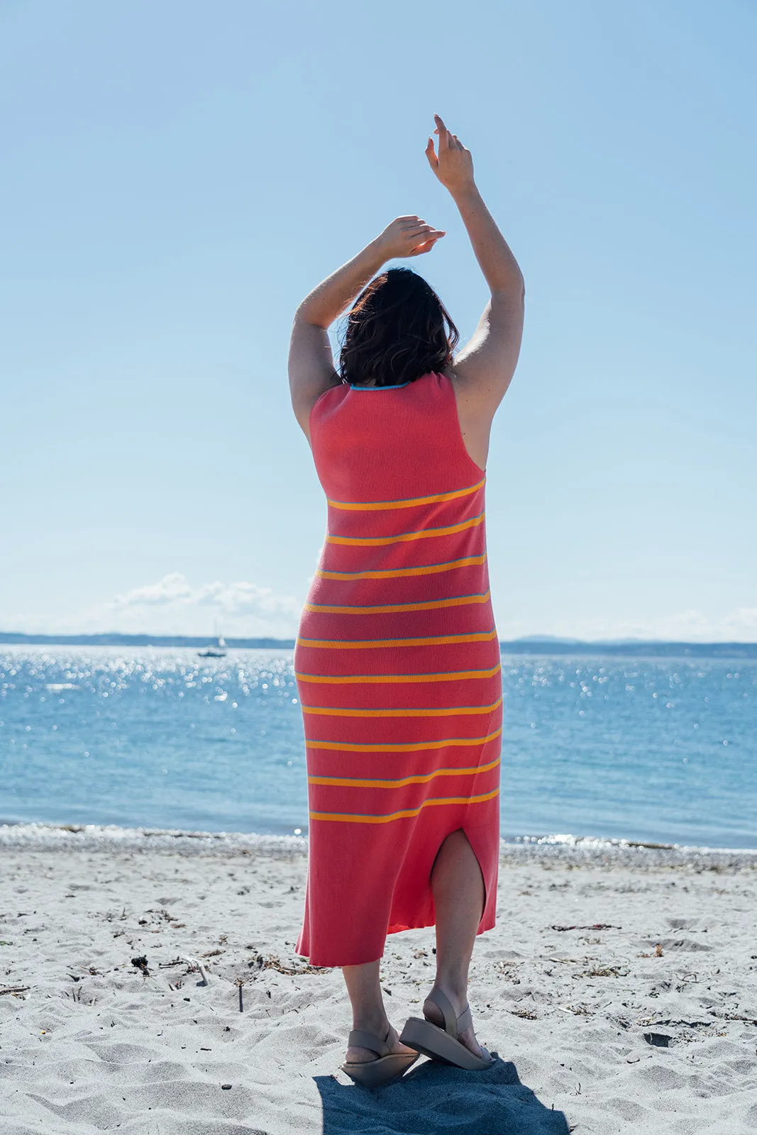 Coastline Dress - Sunset Stripe