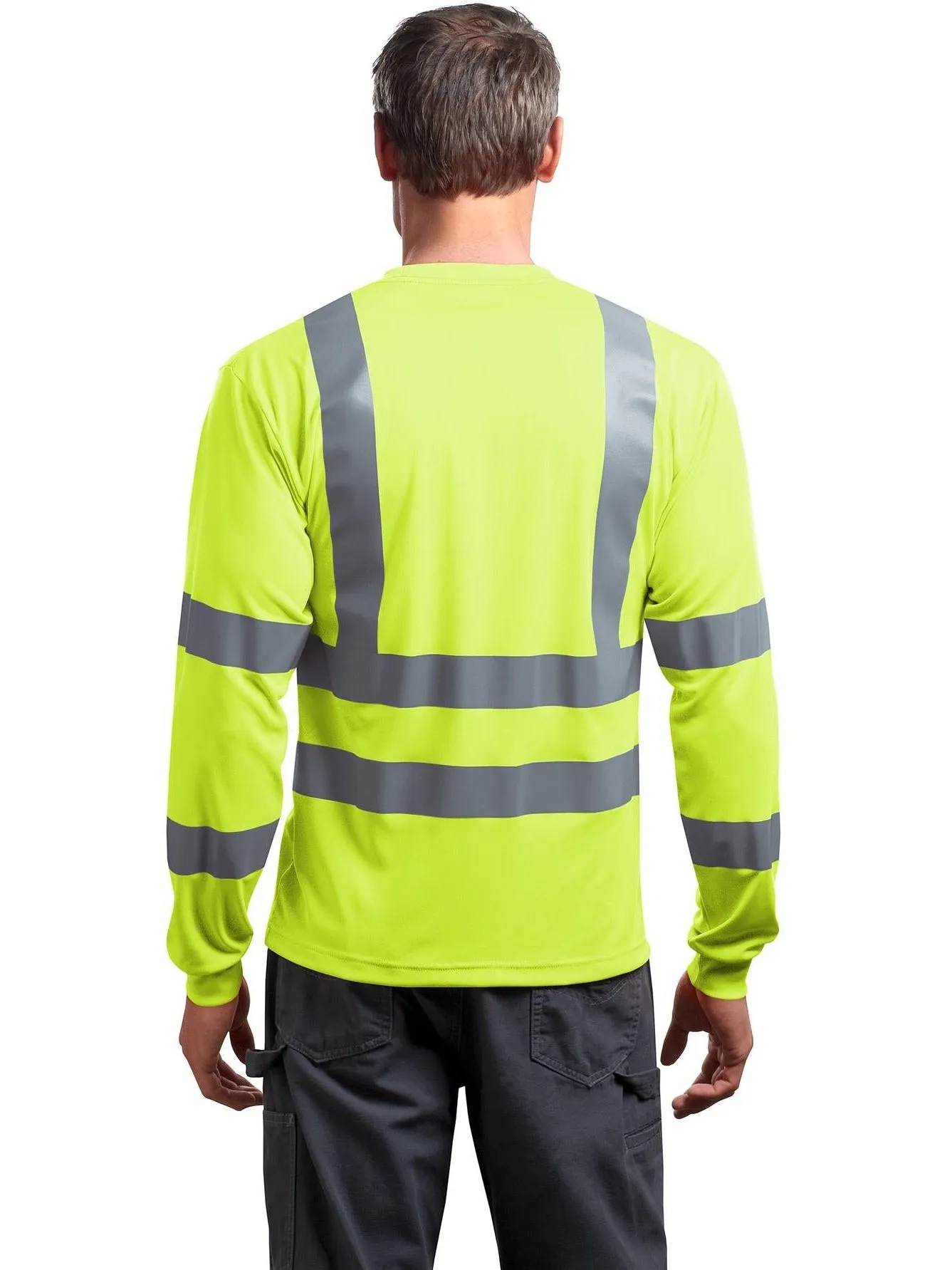 CornerStone ANSI 107 Class 3 Long Sleeve Snag-Resistant Reflective T-Shirt