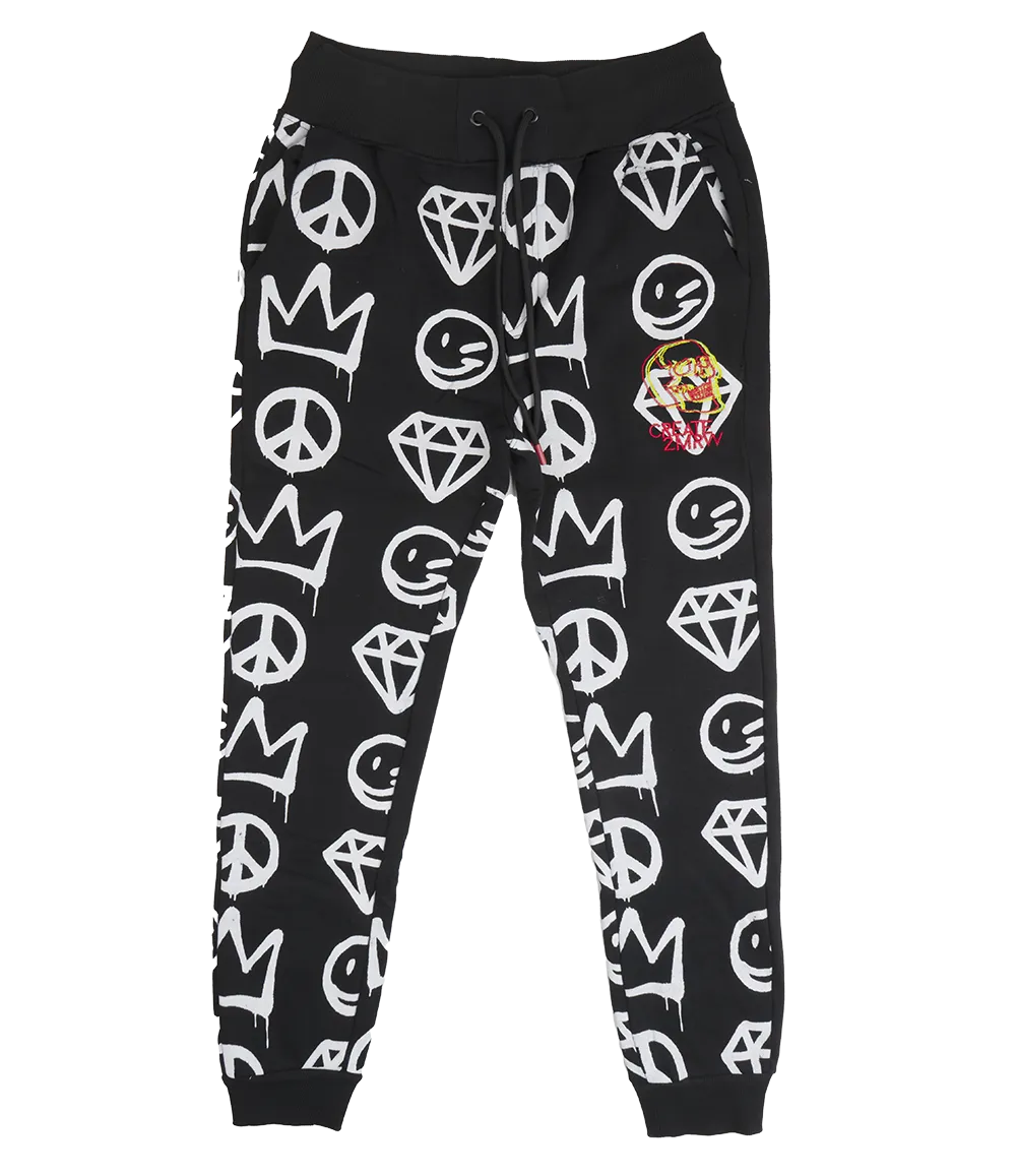 CREATE 2MRW GRAPHIC JOGGER PANTS BLACK - CF1430