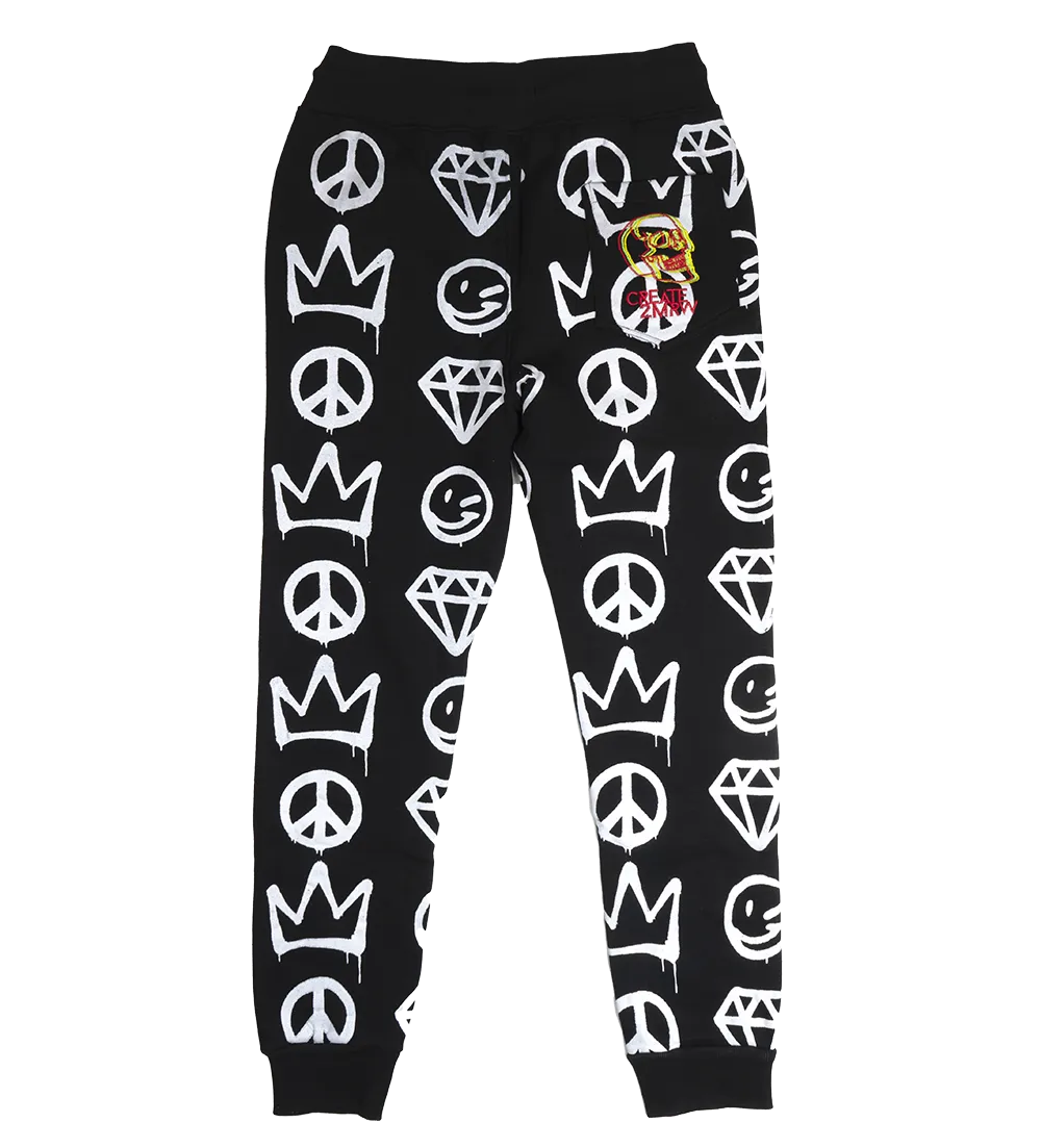 CREATE 2MRW GRAPHIC JOGGER PANTS BLACK - CF1430