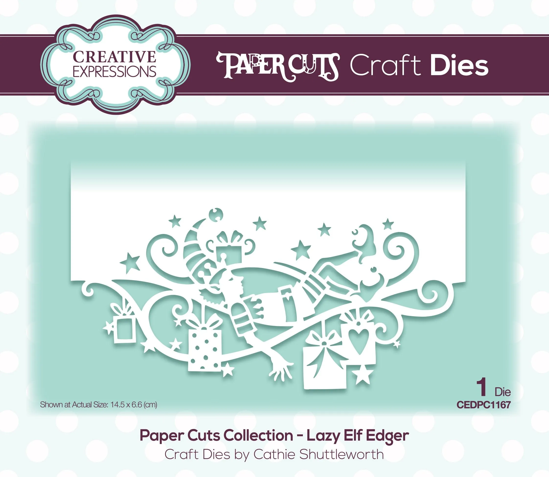 Creative Expressions Paper Cuts Lazy Elf Edger Craft Die