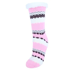 CTM® Women's Plush Sherpa Winter Fleece Lining Slipper Socks