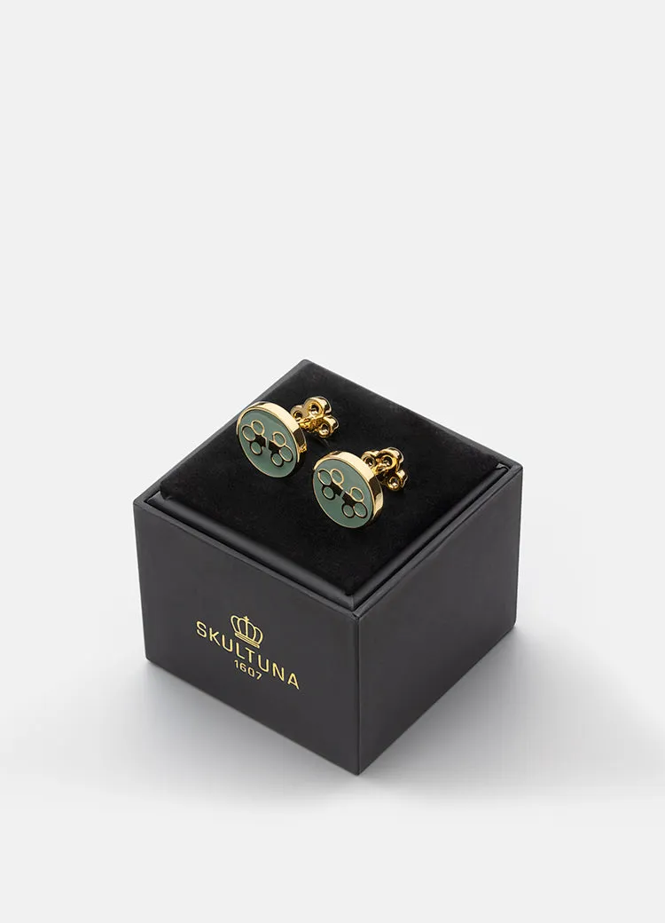 Cufflinks | The Double Key | Vintage Green