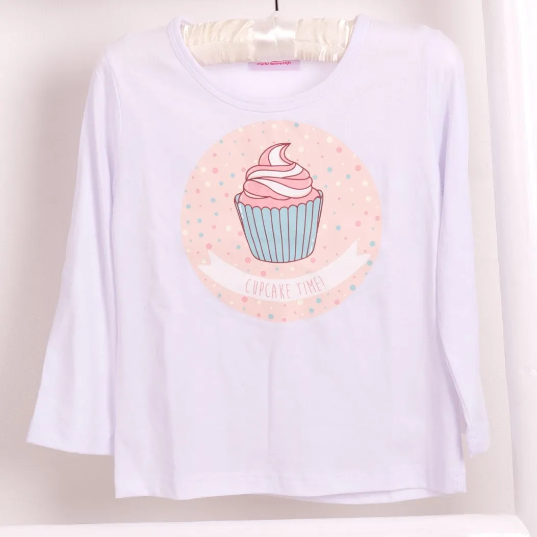 Cute Cupcake T Shirt - Available in Long or Short Sleeves