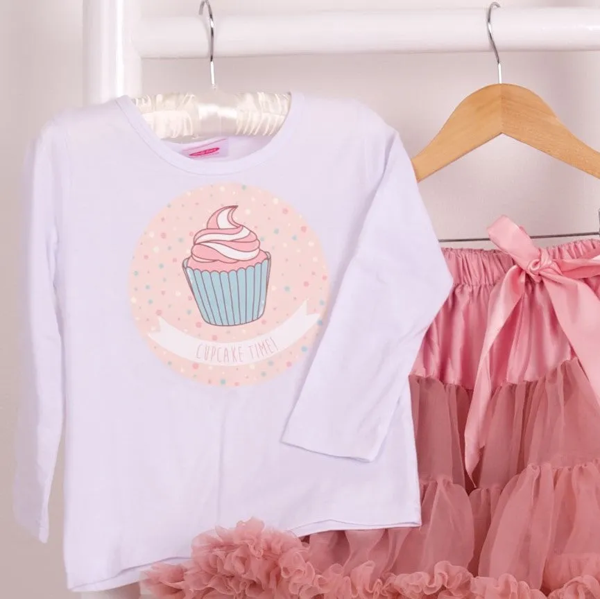 Cute Cupcake T Shirt - Available in Long or Short Sleeves