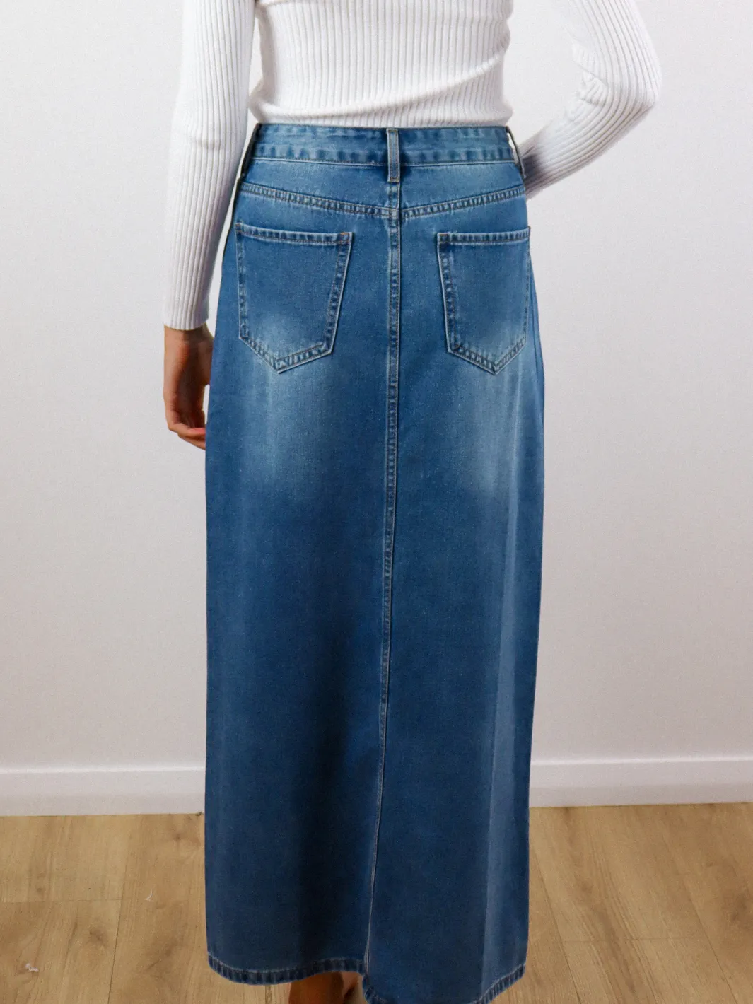 DENIM MAXI SKIRT