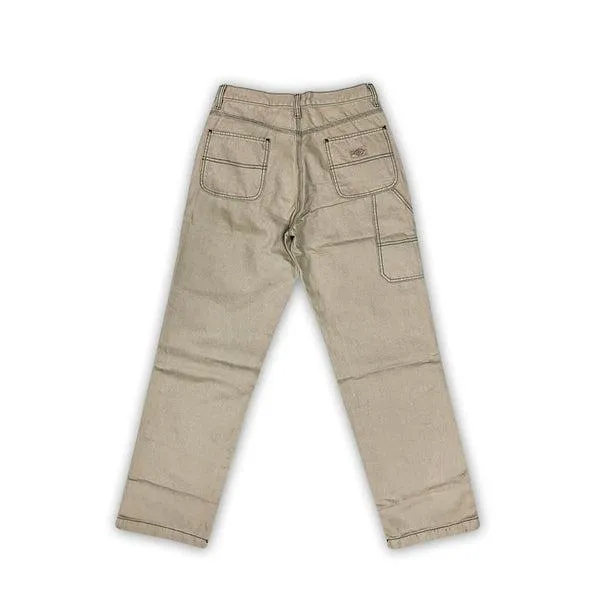 Dickies Skateboarding Double Knee Canvas Utility  Pants Stonewashed Desert Sand - Black