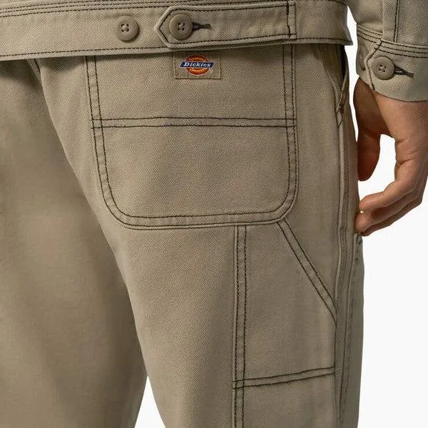 Dickies Skateboarding Double Knee Canvas Utility  Pants Stonewashed Desert Sand - Black