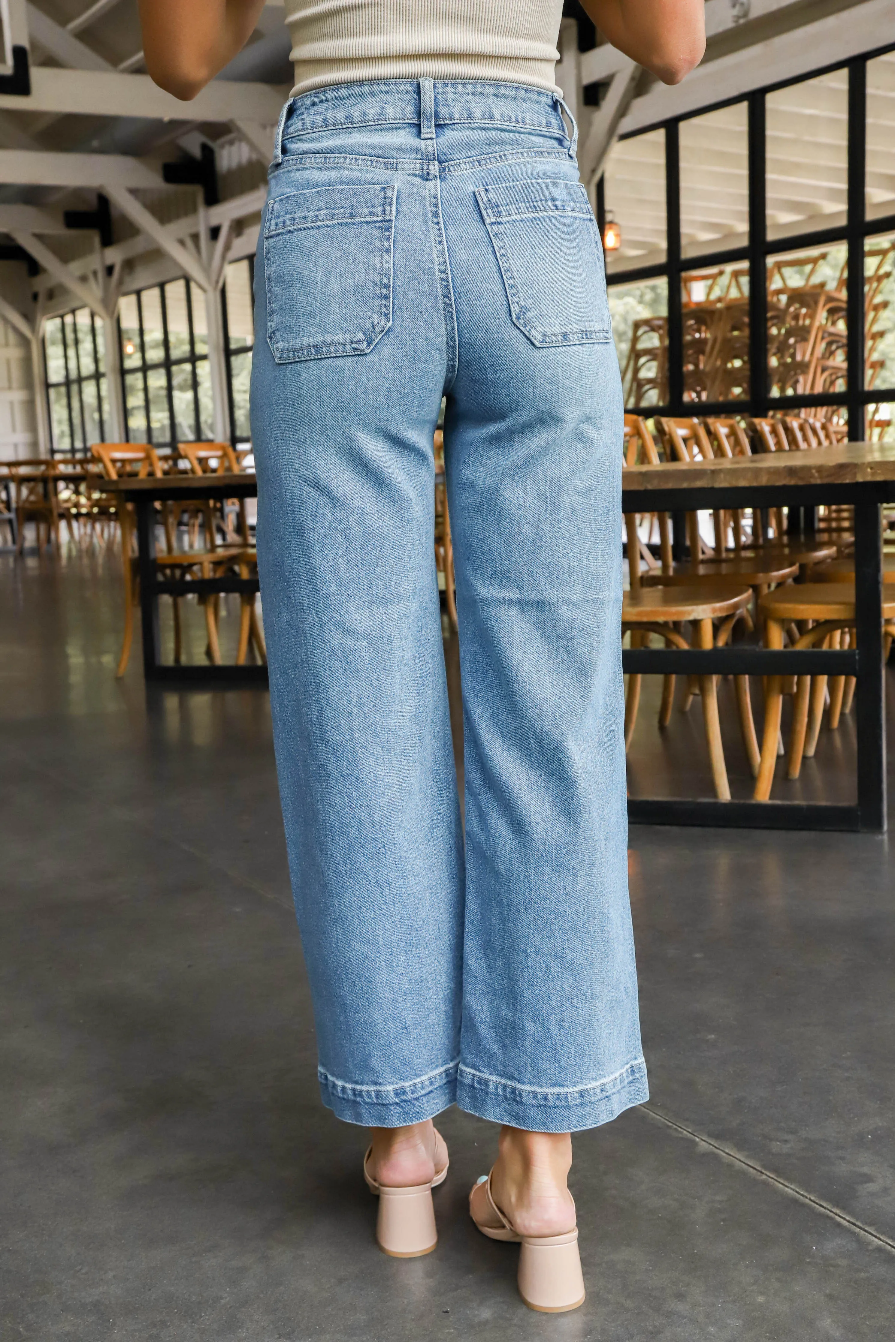 Dinah Denim Utility Jeans, Medium Denim