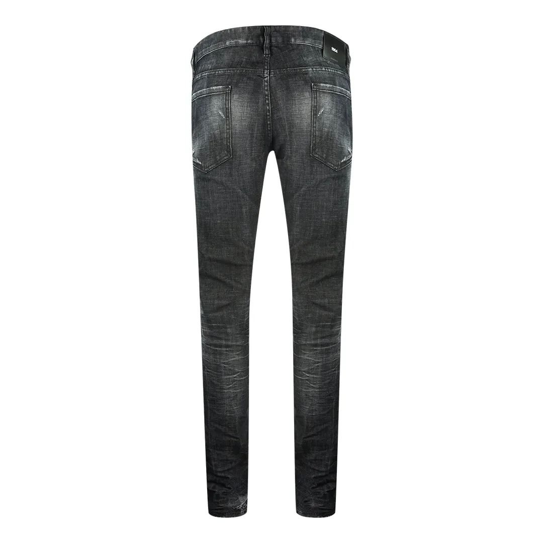 Dsquared2 Slim Jean 1964 Destroyed Black Jeans