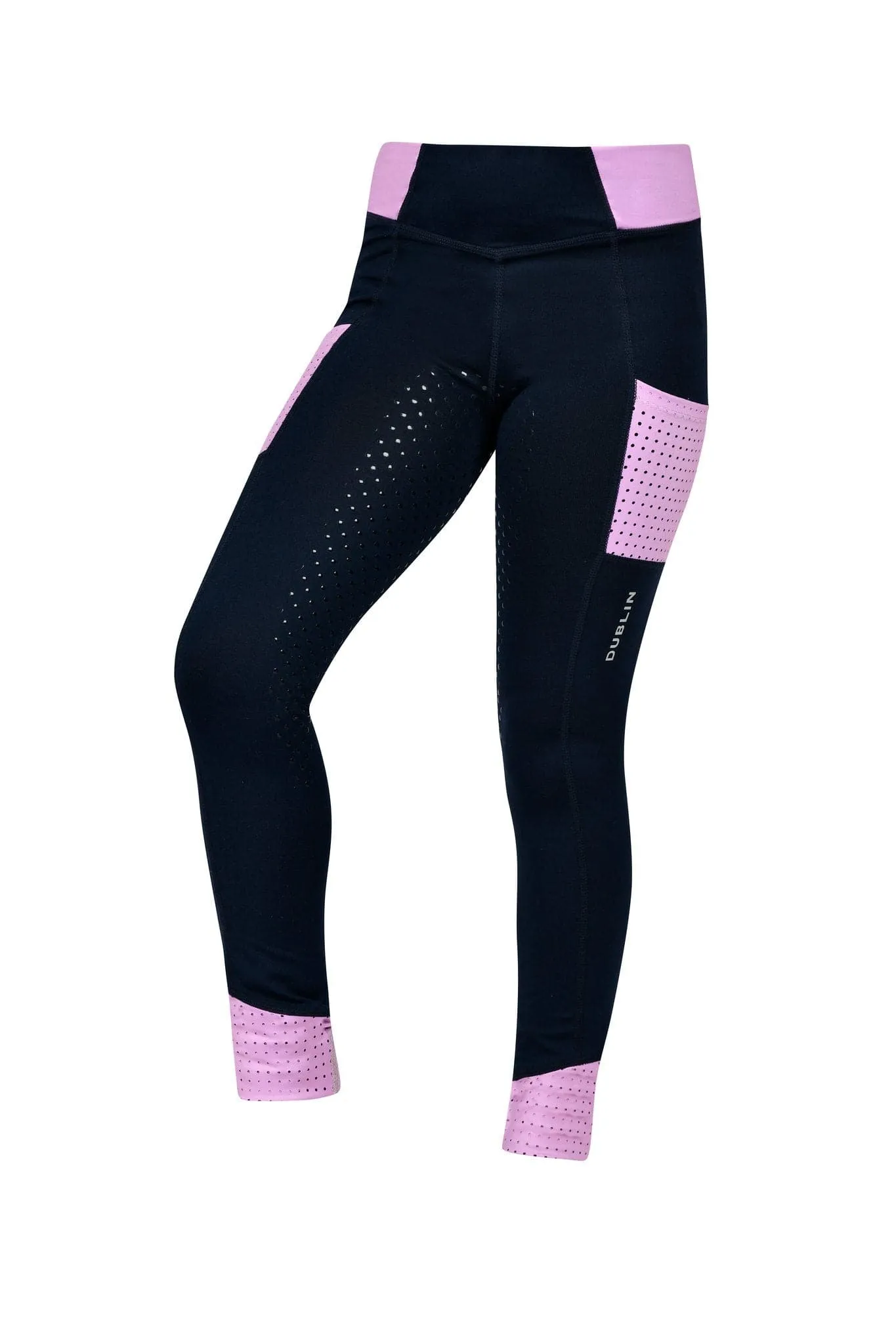 Dublin Power Performance Mid Rise Colour Block Kids Tights - W23