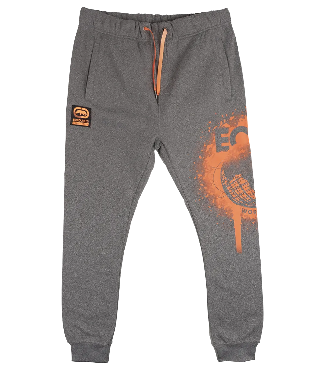 ECKO UNLTD FLEECE JOGGER PANTS GREY MARLED - EO12G783