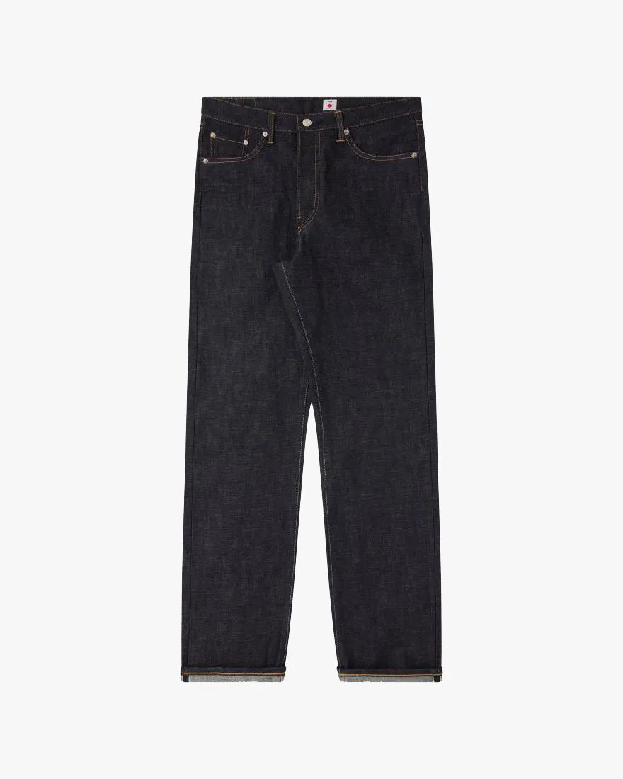 Edwin Made In Japan Regular Straight Mens Jeans - 13.5oz Kaihara Dark Pure Indigo Rainbow Selvage Denim / Blue Unwashed