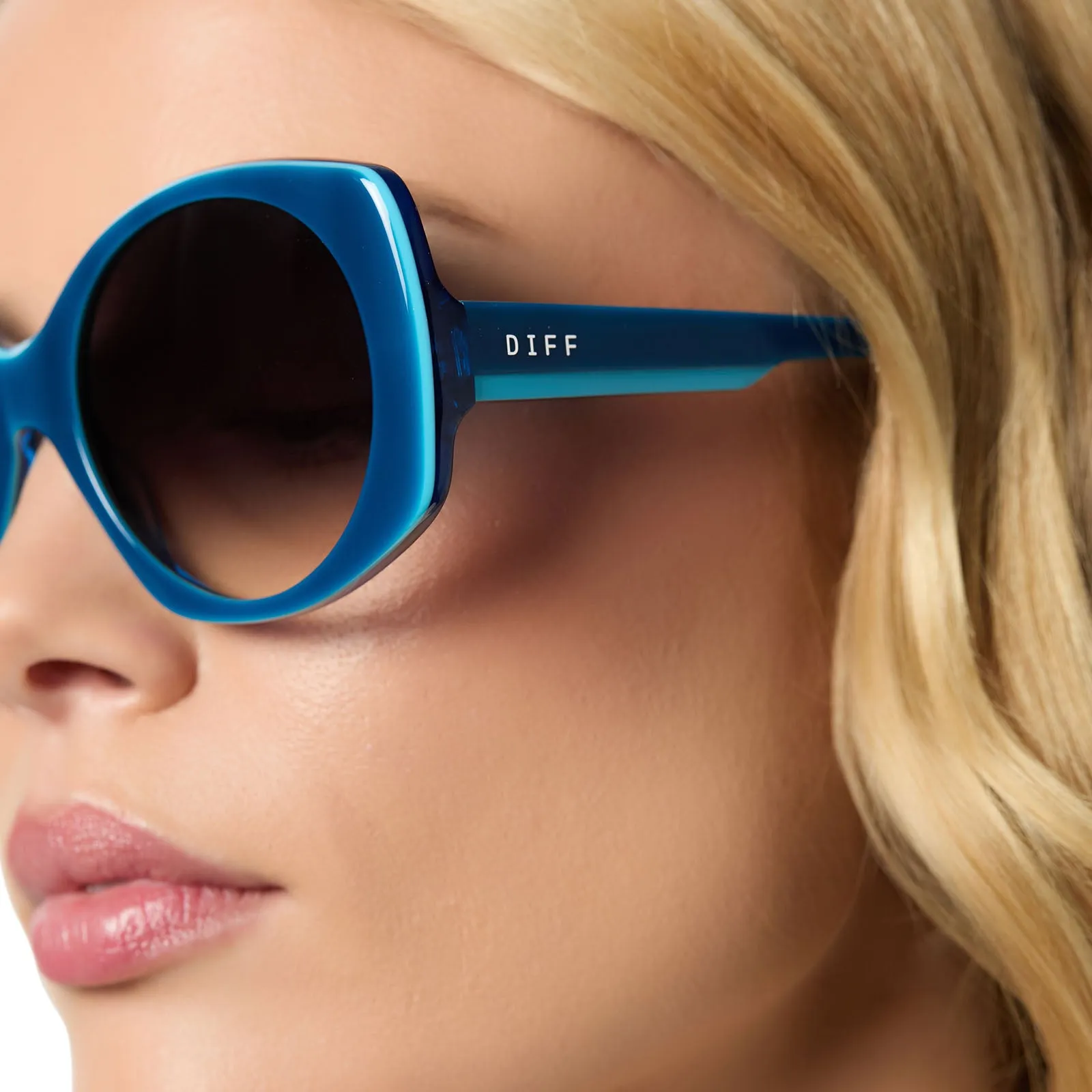 EMILY IN PARIS - PIERRE CADAULT   DRAMATIC COBALT   SKY BLUE W SHEER GRADIENT SUNGLASSES