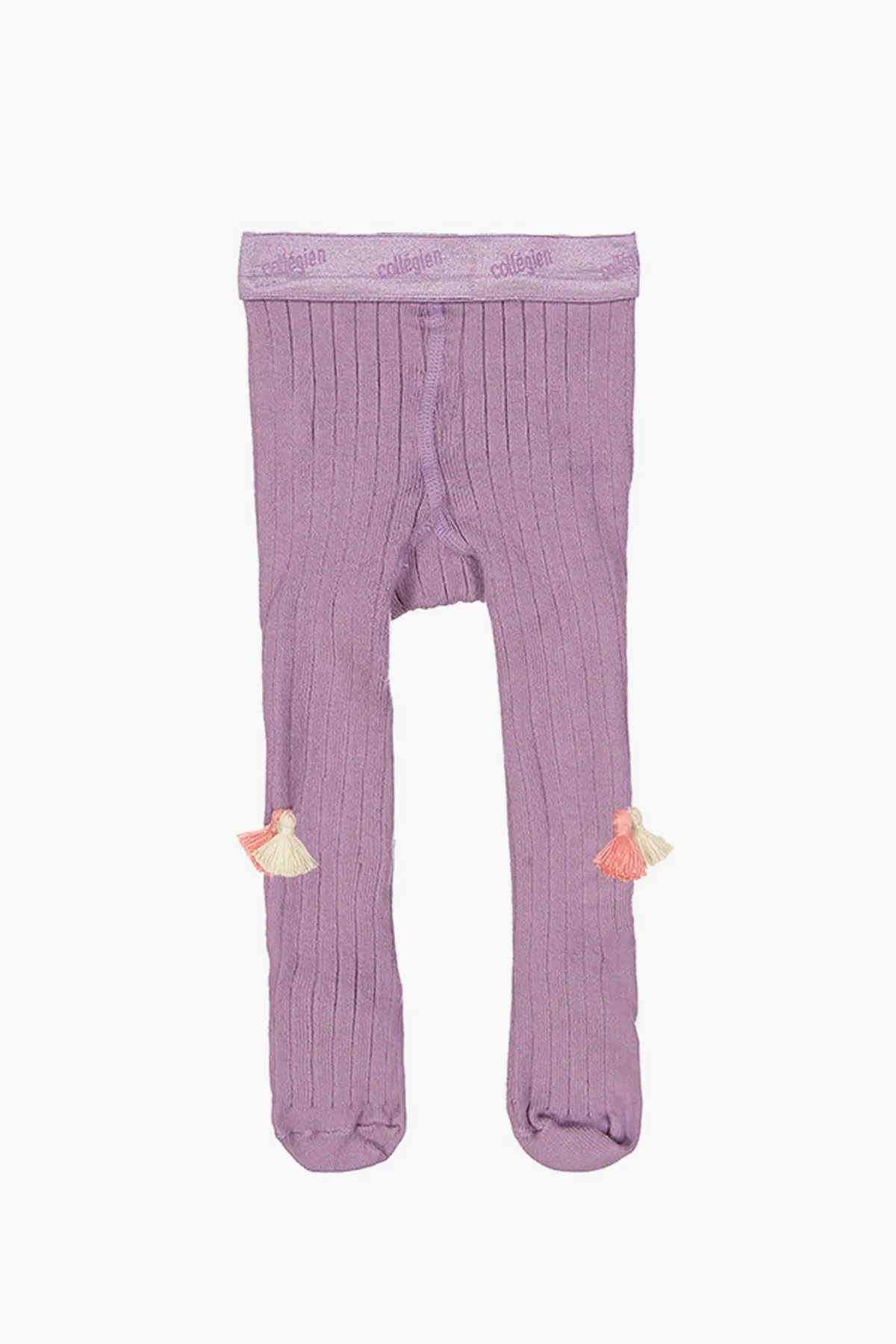 Everbloom Tassel Girls Tights - Lavender