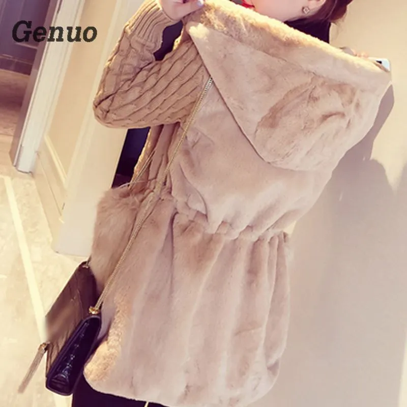 Fashionable Long Warm Winter Knitted Sweater Coat for Women