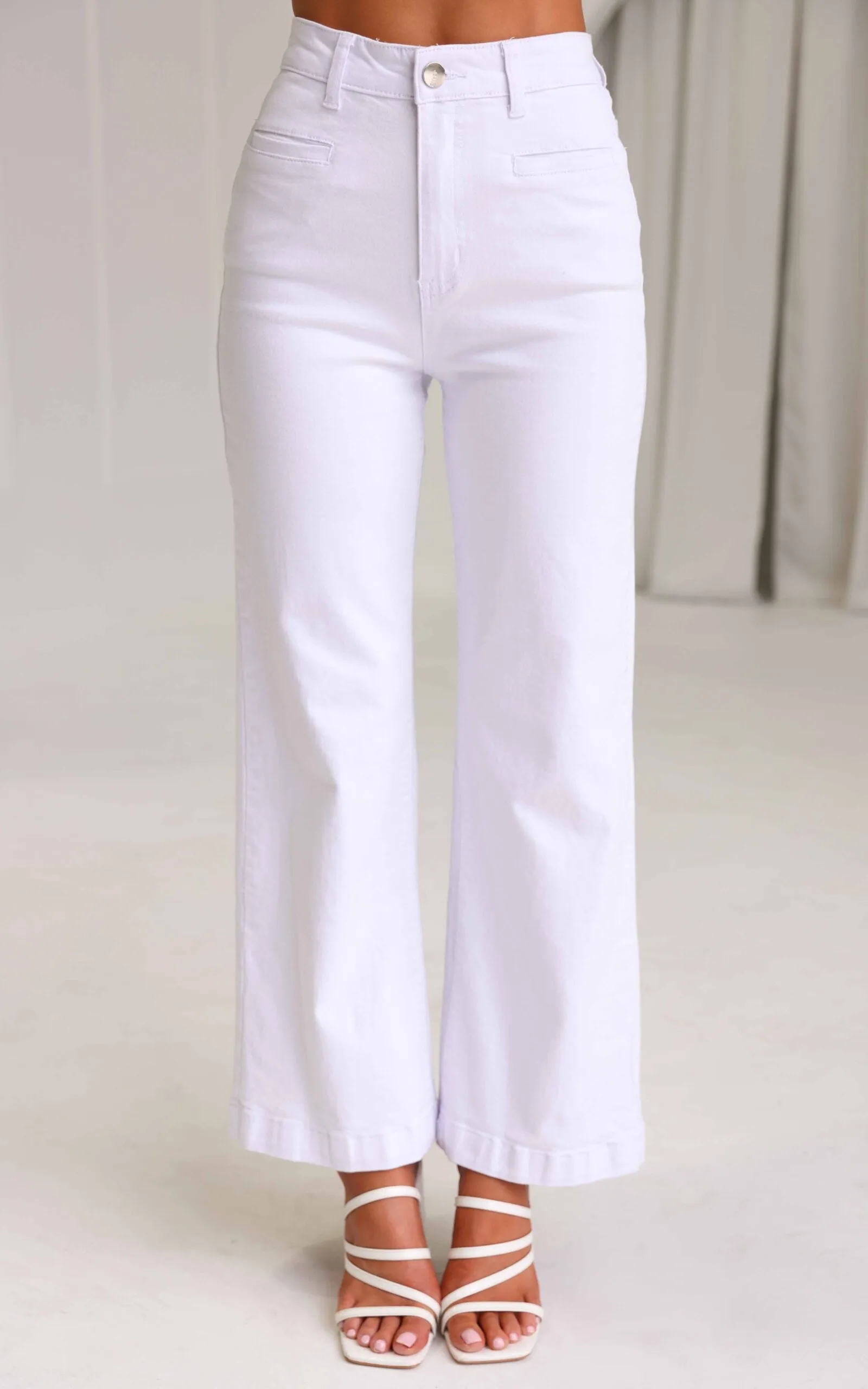 Fiolla Wide Leg Jeans - White